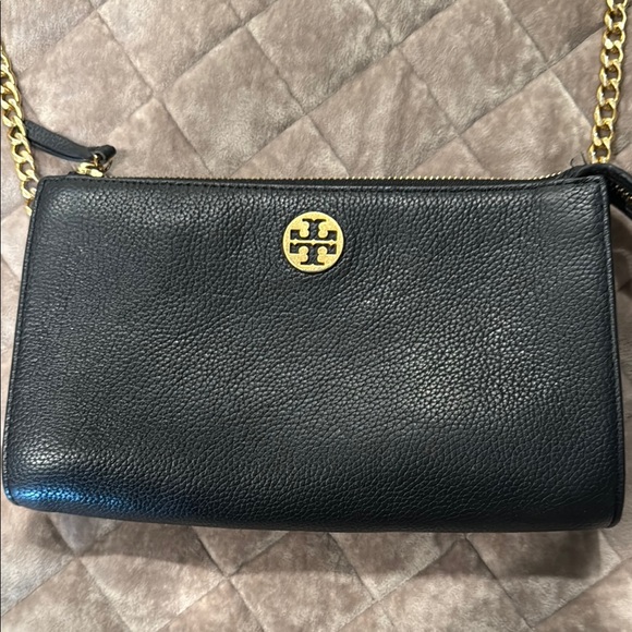 Tory Burch Black and Gold Crossbody Bag with Structured Design - Picture 2 of 7